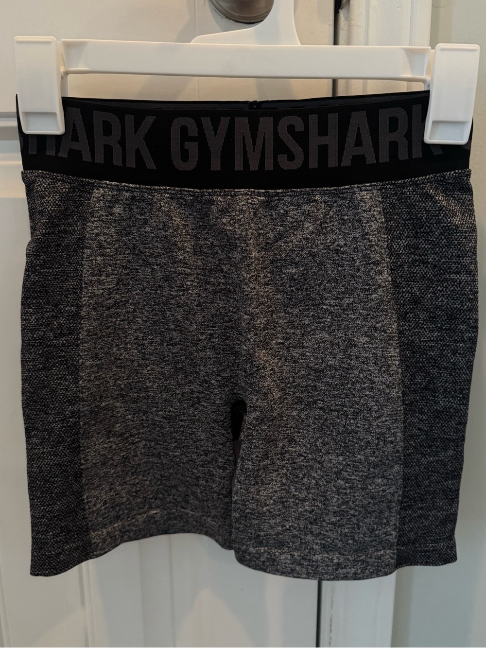 Gymshark Black & Gray Seamless High-Waist Bike Shorts